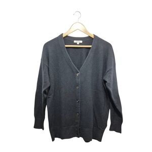 Madewell Black Merino Wool Blend V-Neck Cardigan SIZE MEDIUM Grandpacore